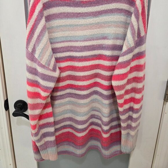Torrid Rainbow Stripe Sweater – Women’s Plus 3X Long Sleeve Pullover - Picture 8 of 9